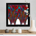 Black Framed Print Wood Square 1 Piece 16 x 16 V638214