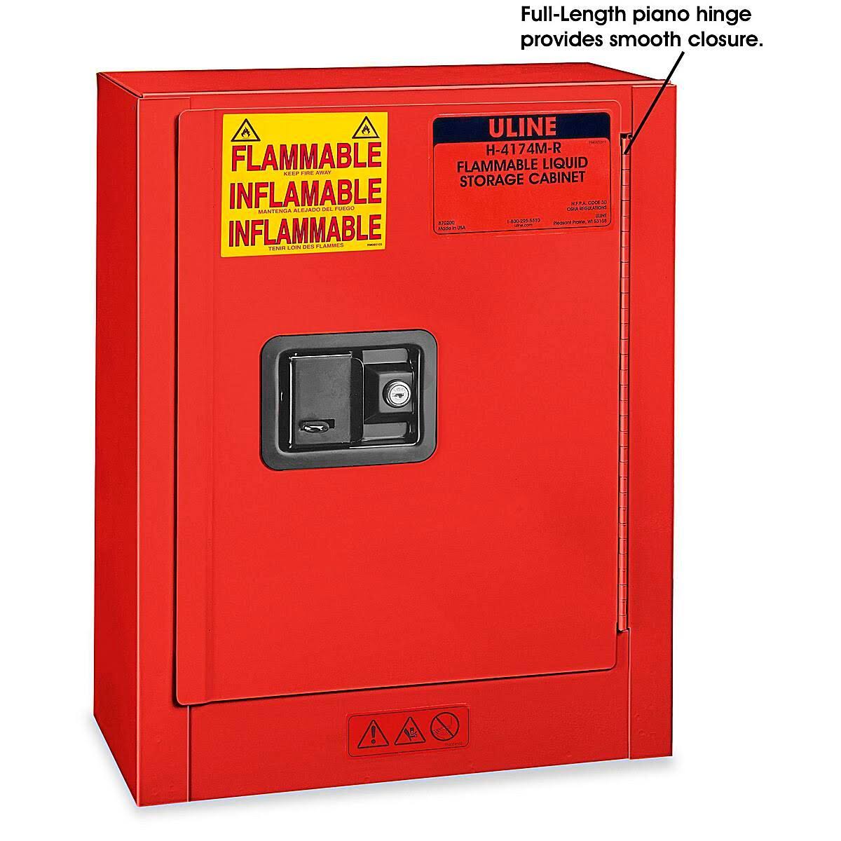 Red Manual Doors Flammable Storage Cabinet X92438