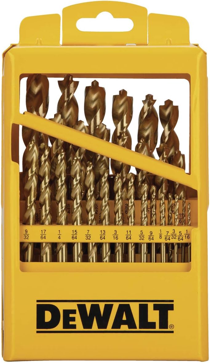 29-Piece Titanium Drill Bit Set with Pilot Point D8636