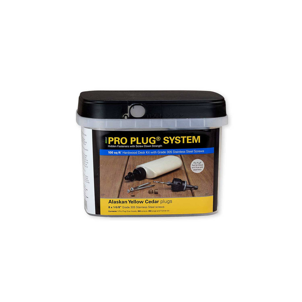 Pro Plug System for Wood Decking - 100 Square Feet - 305 Stainless Steel V7545