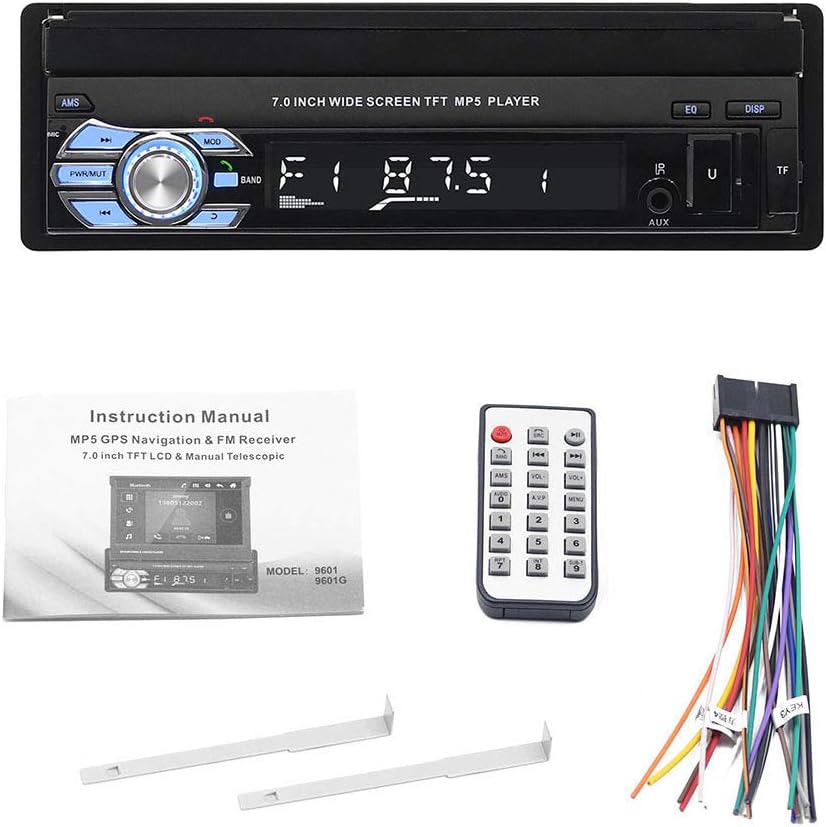 Single Din Touchscreen Car Stereo with Bluetooth FM Radio USB AUX Input T905394