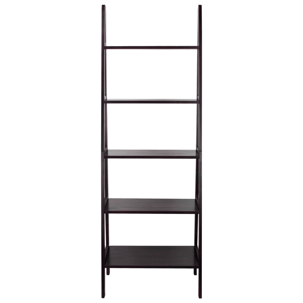5 Shelf Ladder Bookcase Espresso E505640