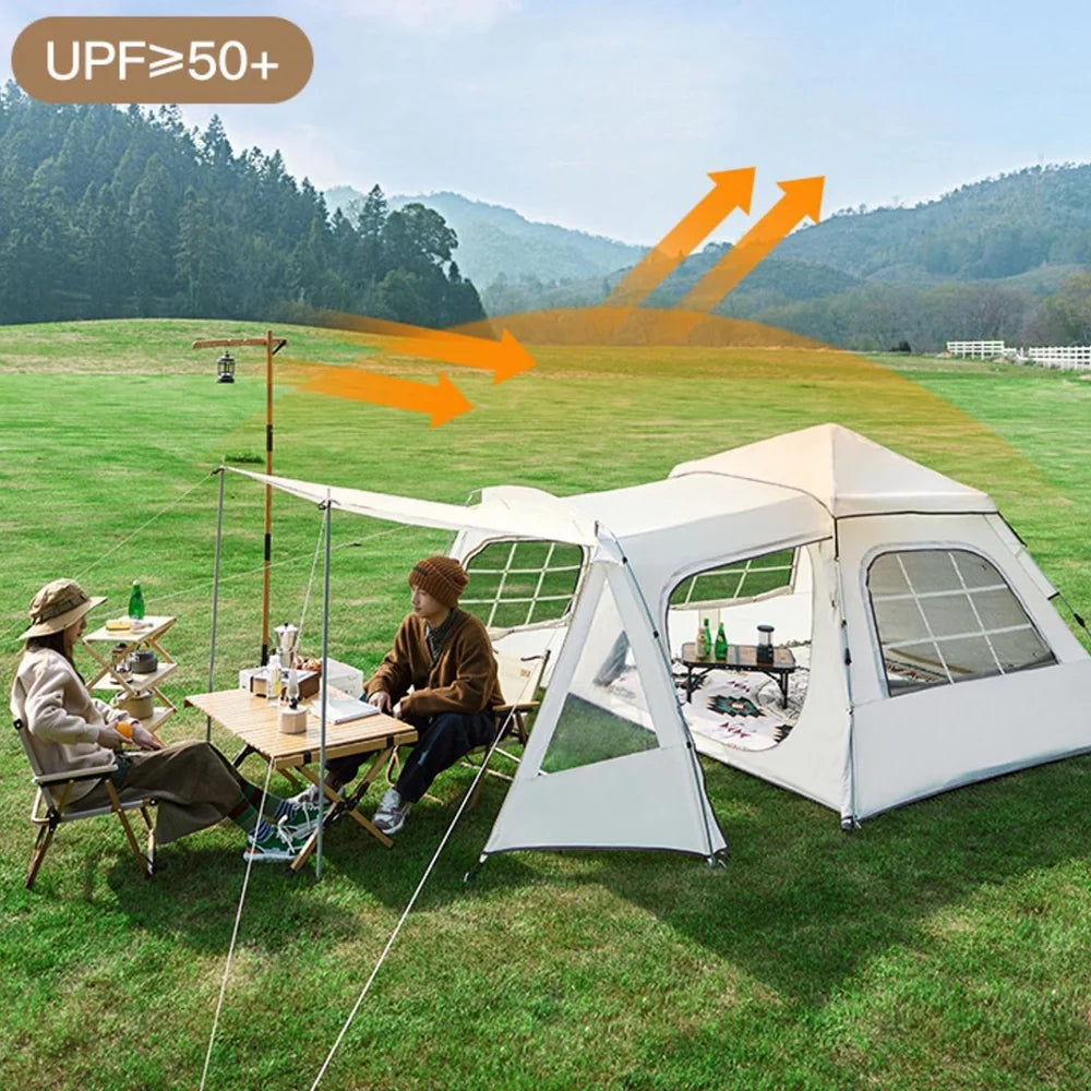 Beige Travel Camping Tent, Oxford Cloth T6516
