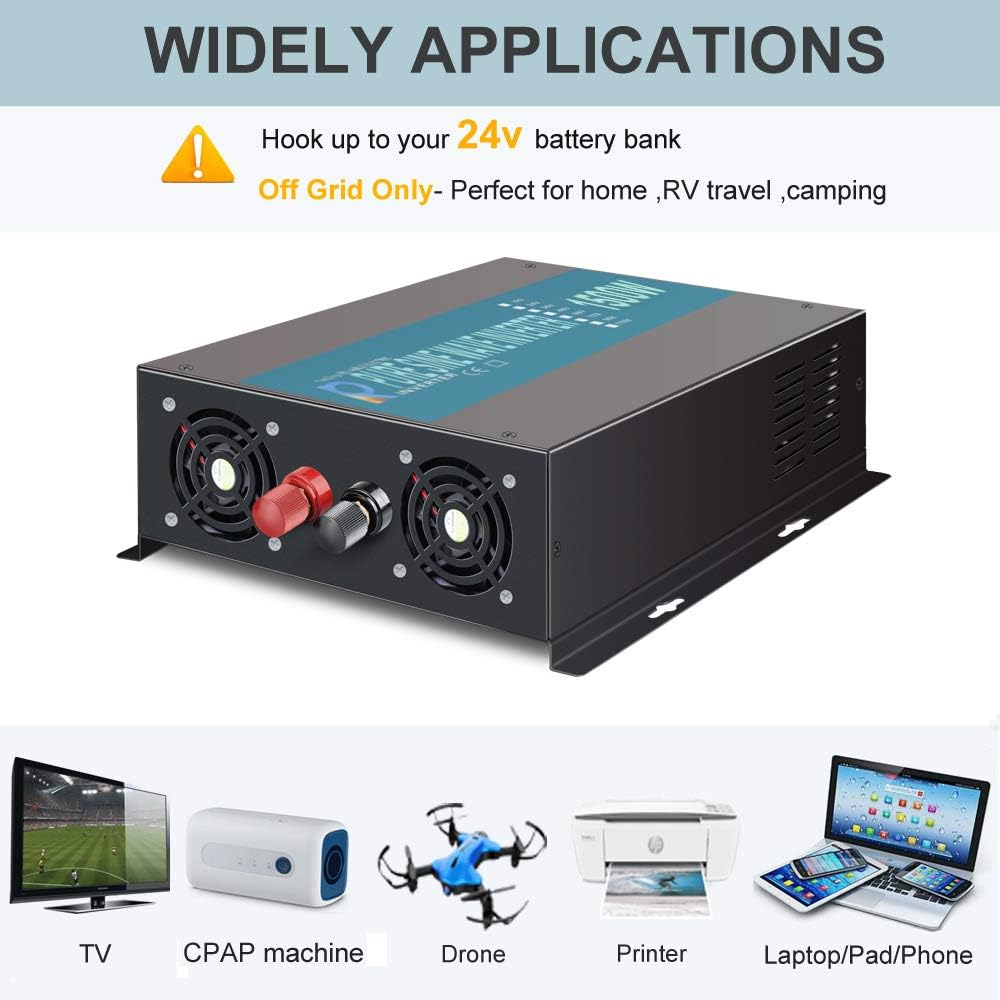 1500W 24V Pure Sine Wave Power Inverter W24769