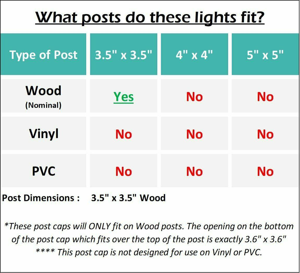 Bronze Solar Cast Aluminum LED Post Cap Light, 6 Pack J78956
