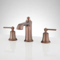 Oil Rubbed Bronze Widespread Bathroom Faucet with Pop-Up Drain Assembly I524579