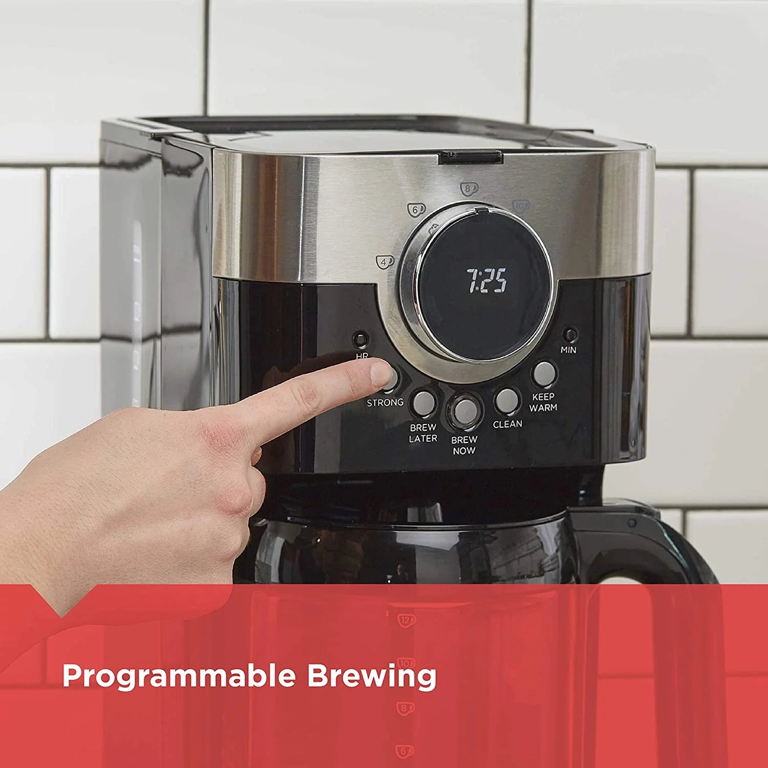 12 Cup Programmable Stainless Steel Coffee Maker T502