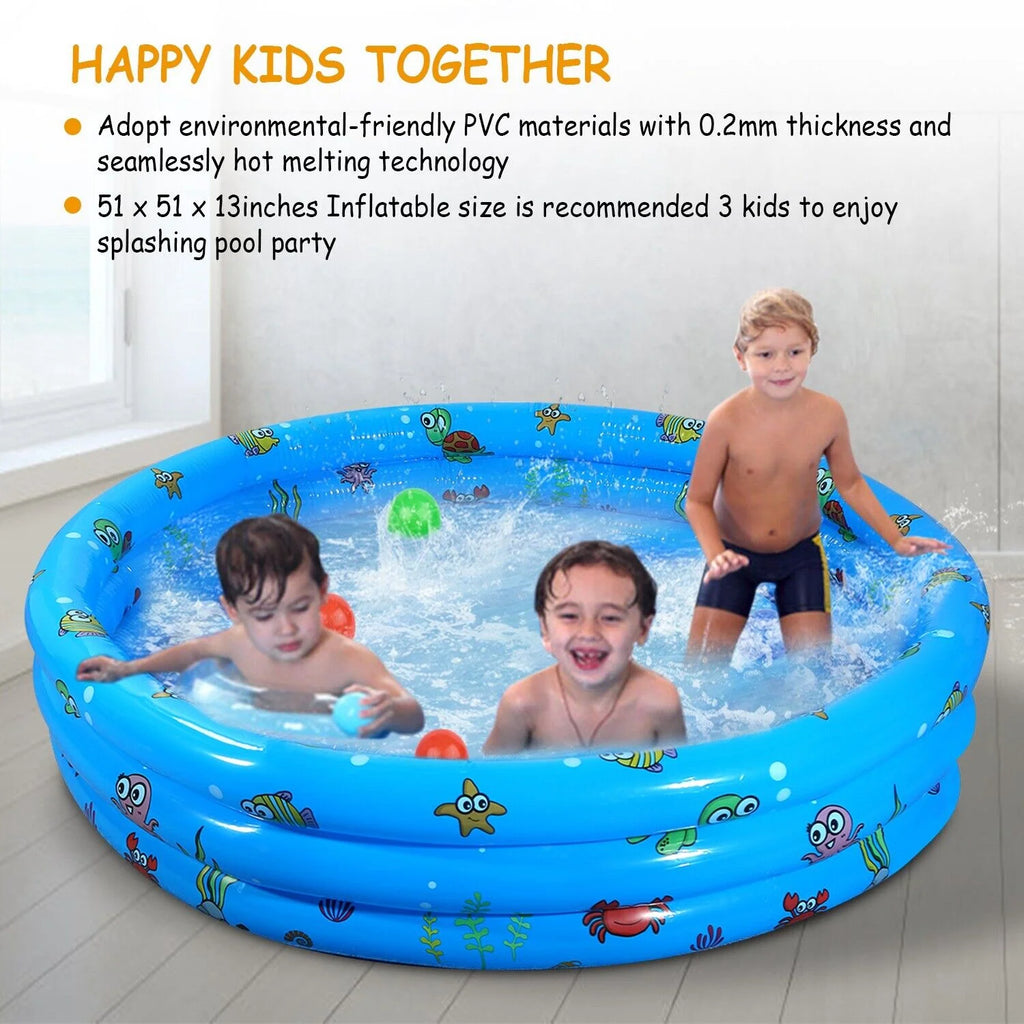 Inflatable Swimming Pool for 3 Kids 51" L349943