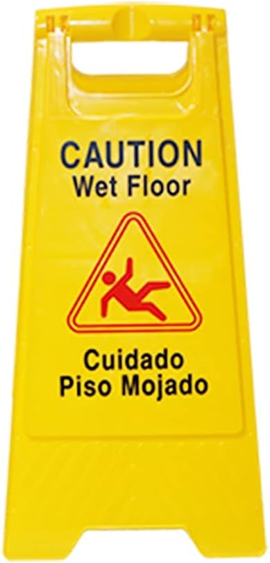 10 Pack Double Sided Yellow Wet Floor Sign H888108