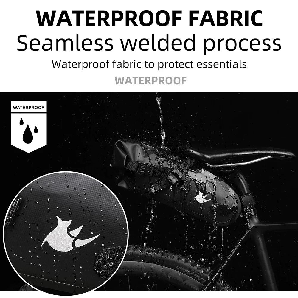 Waterproof Bike Saddle Bag, 4L Cycling Tail Bag Z163139