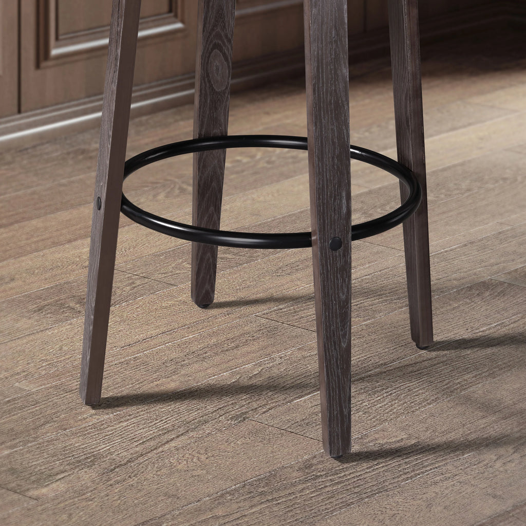 Set of 2 Faux Leather Swivel Bar Stools M906620
