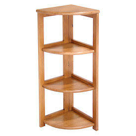 34x12 Corner Bookcase - Medium Oak W1792