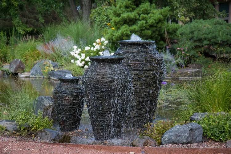 Large Stacked Slate Urn C3936