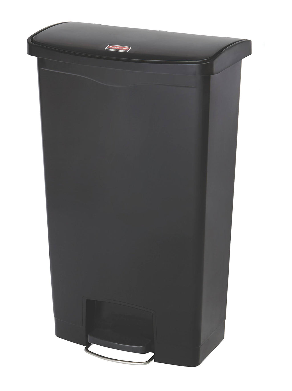 Black 18 Gal Plastic Step-On Trash Can P395