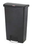 Black 18 Gal Plastic Step-On Trash Can P395