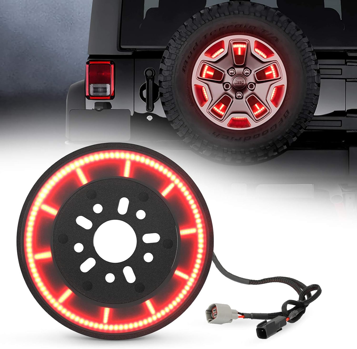 Spare Tire Brake Light with Back Up Camera Pack of 2 E928606