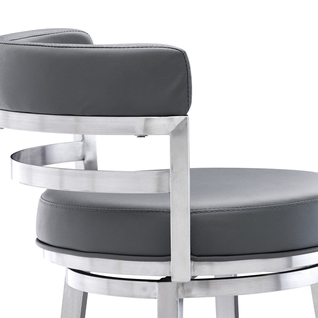 Faux Leather Swivel Bar Stool H6479