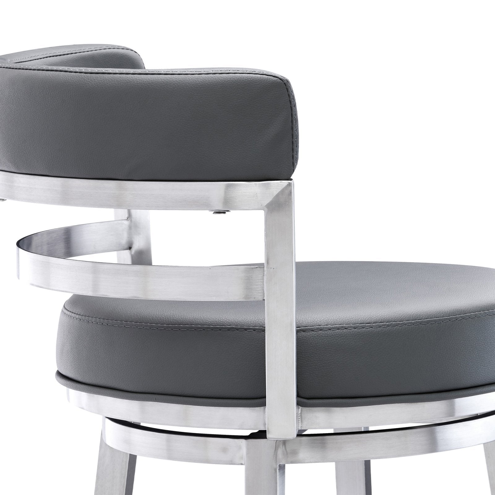 Faux Leather Swivel Bar Stool H6479
