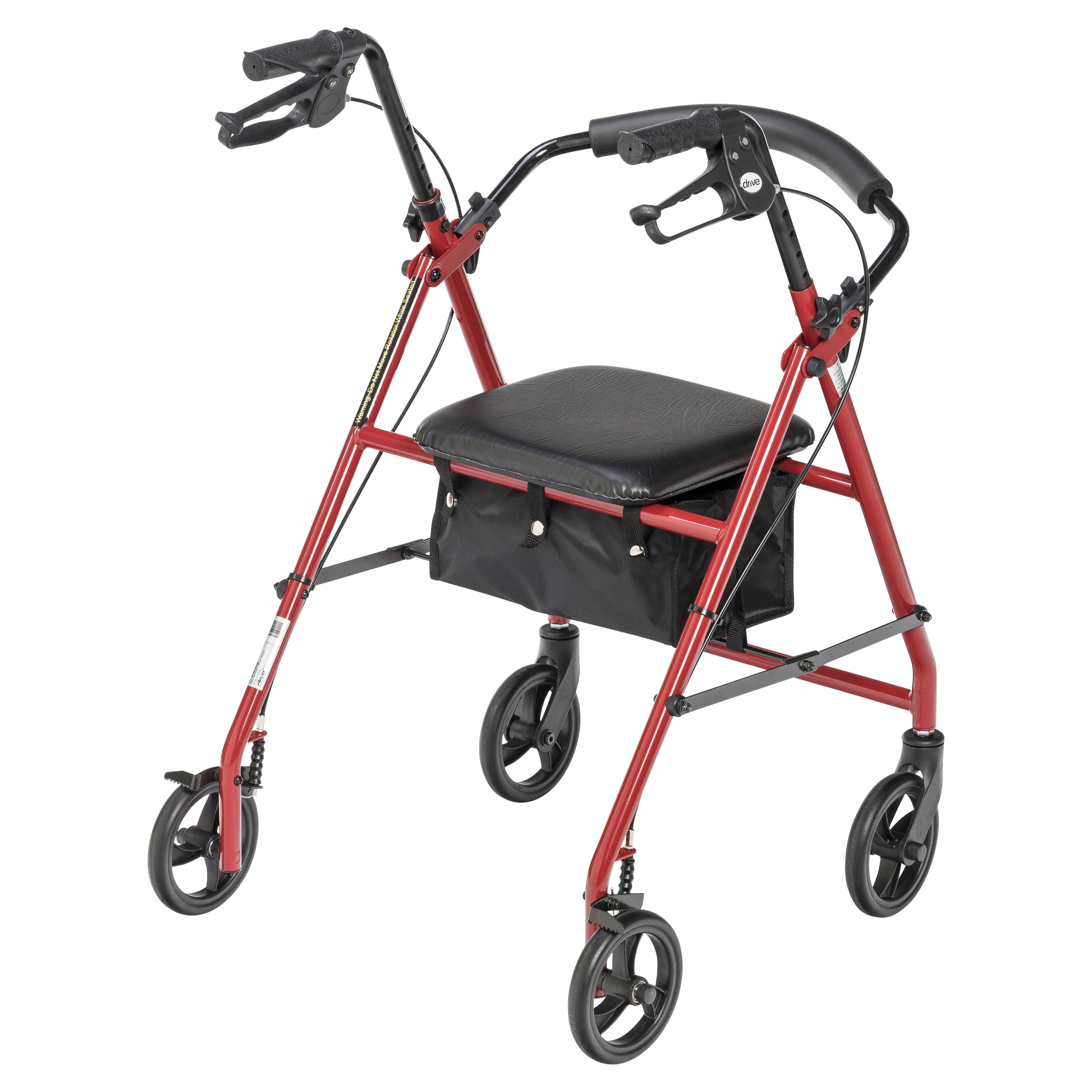 Red Rollator with 6x22 Wheels G2103