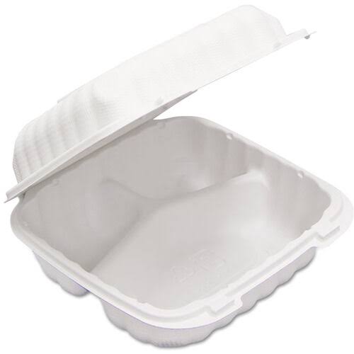 120 White Microwavable Hinged Lid Containers W96959