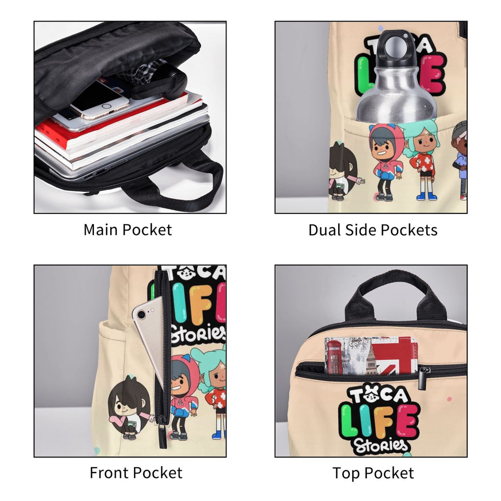 Lightweight Unisex School Backpack for Kids Teens Adult H7303