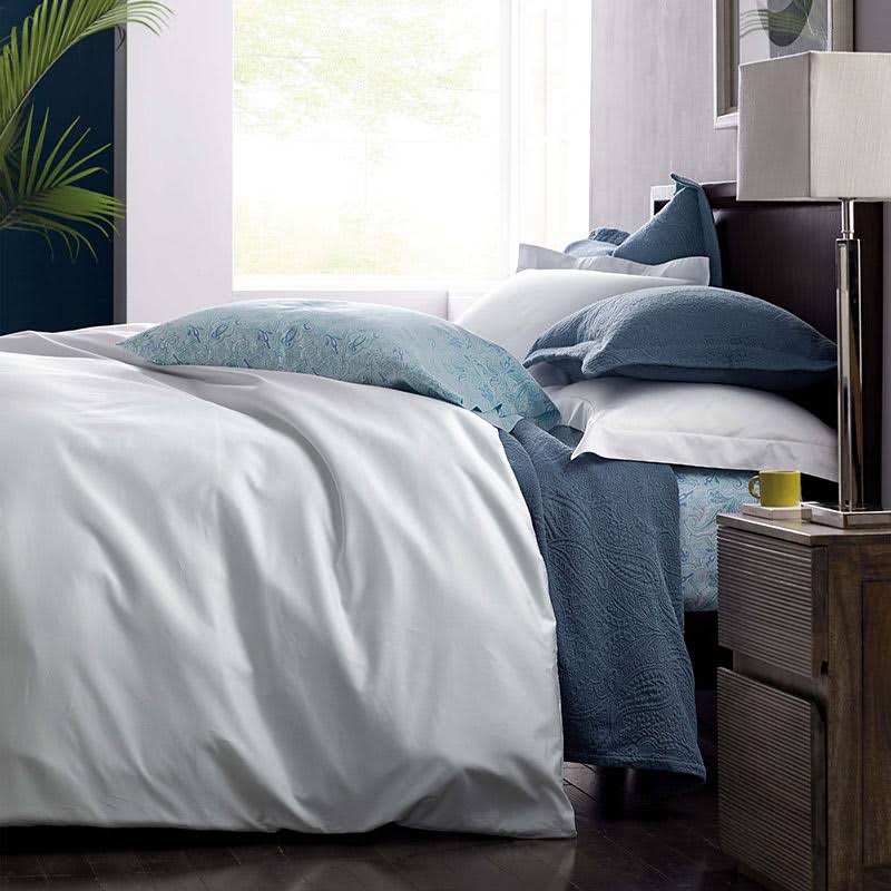 Pink Sand Solid Oversized Queen Egyptian Cotton Sateen Duvet Cover J487