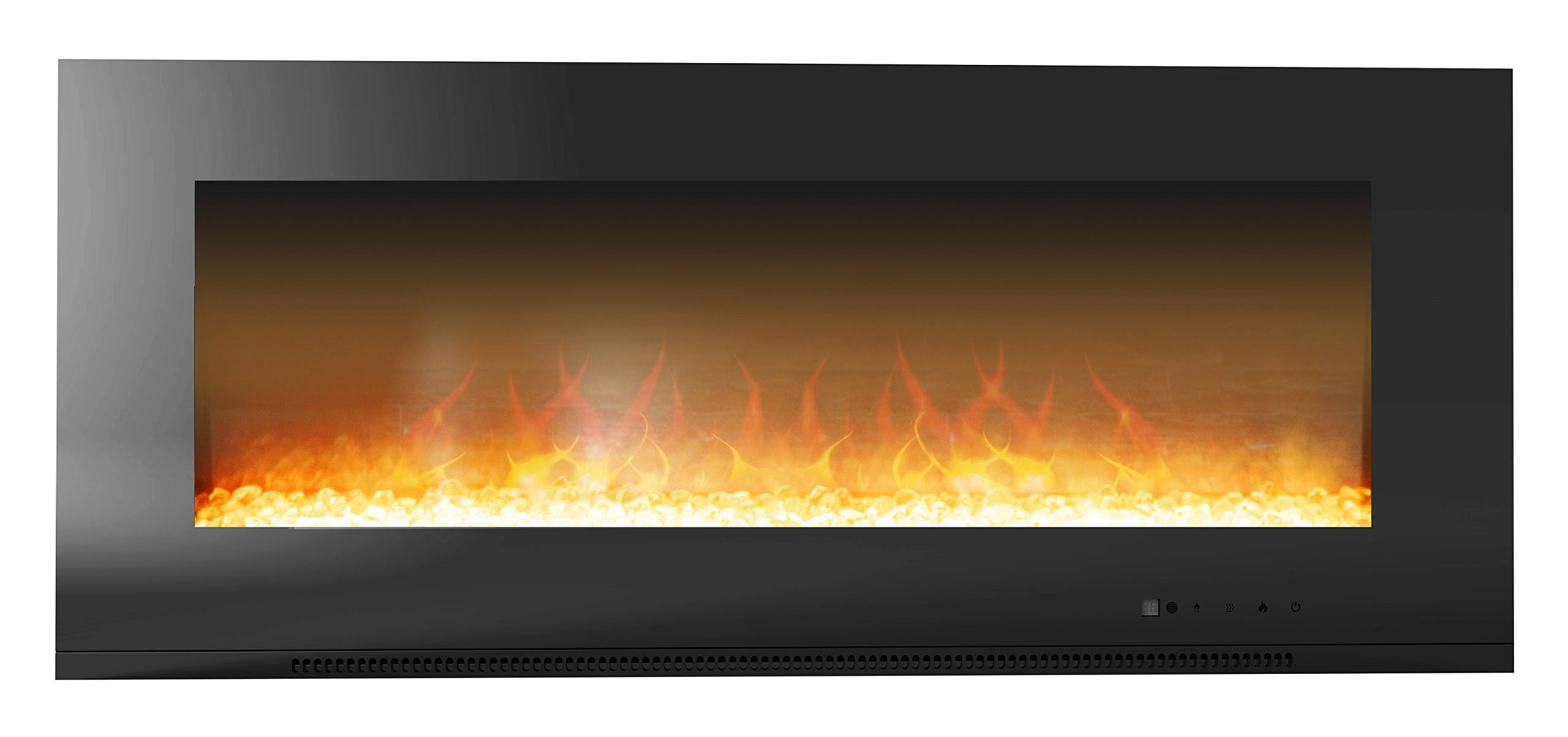 Black Wall-Mount Electronic Fireplace X5527