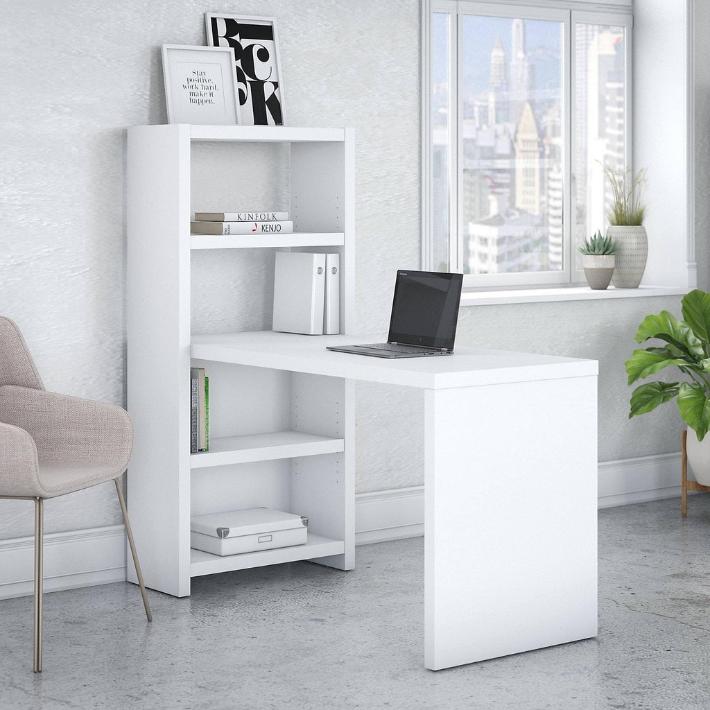 Pure White Bookcase Desk I381714