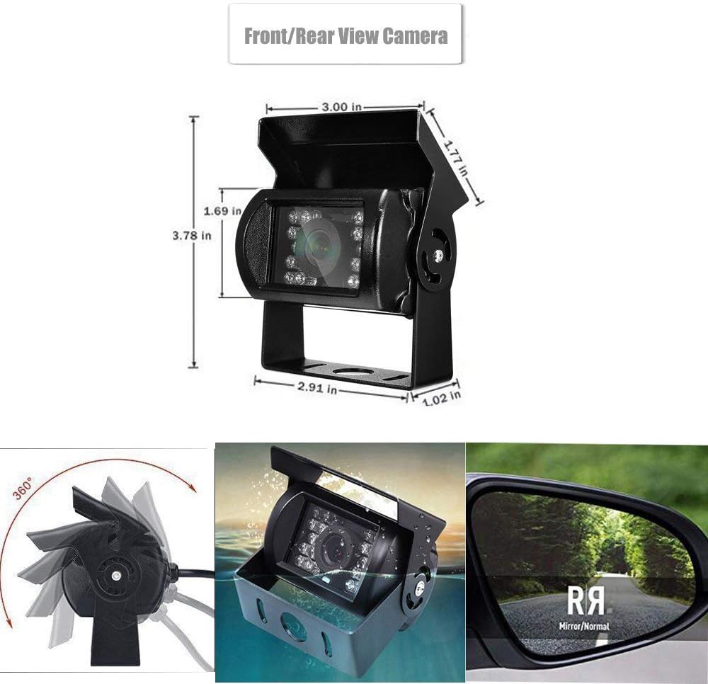 7 inch 4-Split Monitor Rear View Camera Kit with IP67 Waterproof Night Vision Car Camera L898141