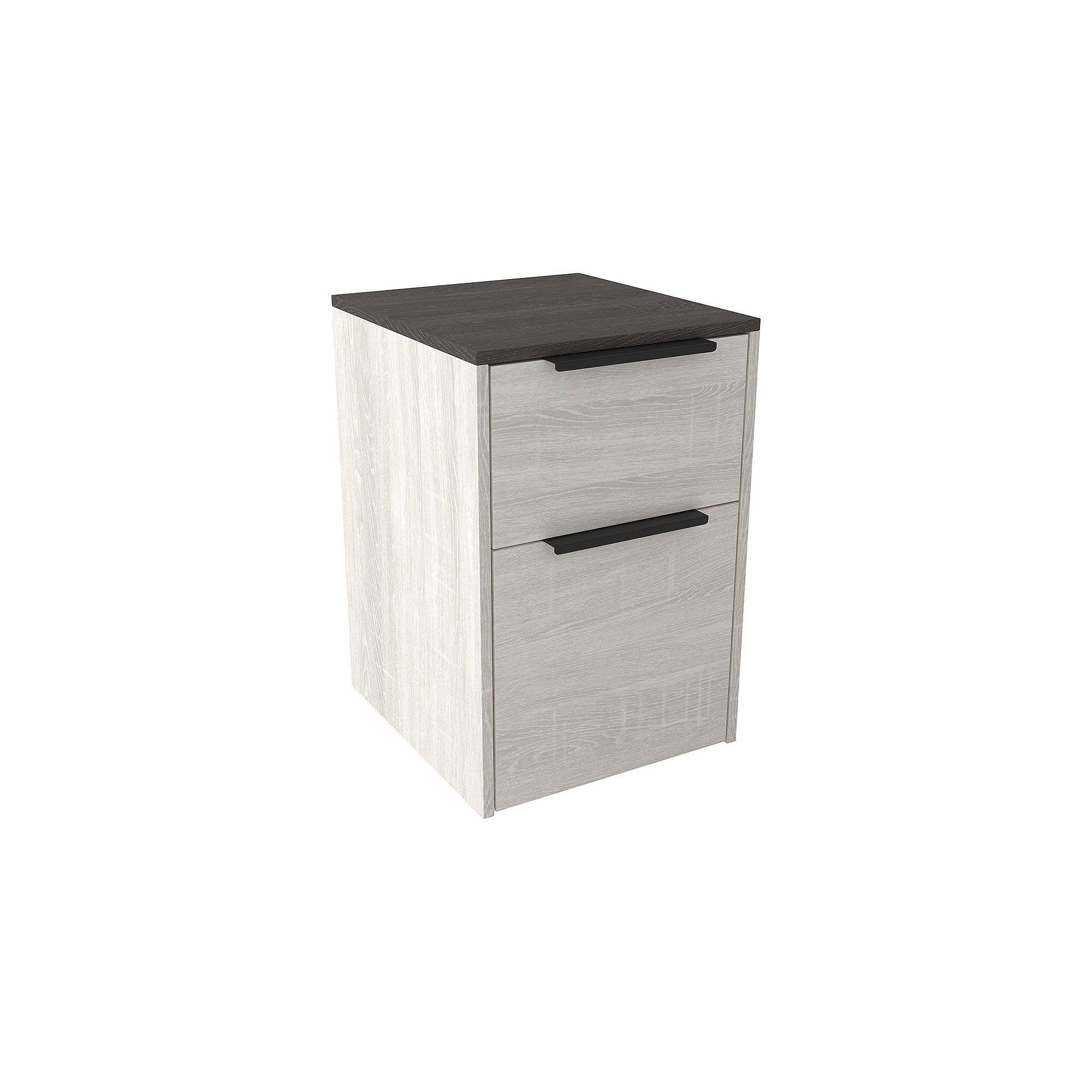 White and Brown File Cabinet J82263