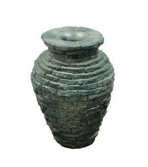 Large Stacked Slate Urn C3936