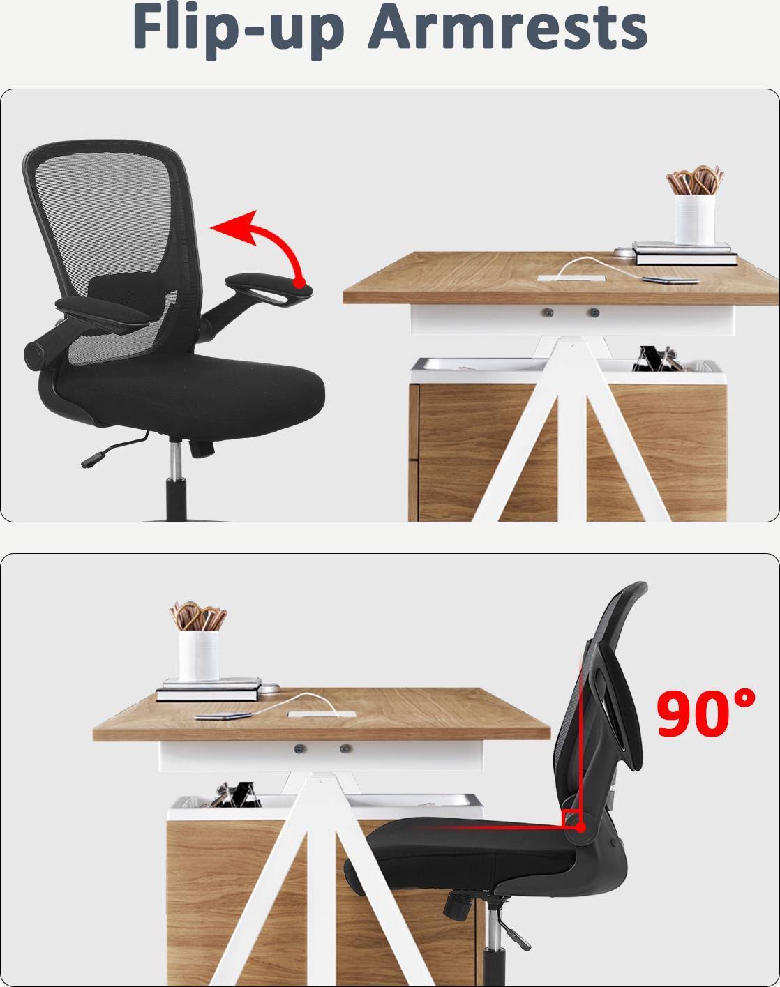 Ergonomic Mesh Swivel Task Chair with Lumbar Support K76251