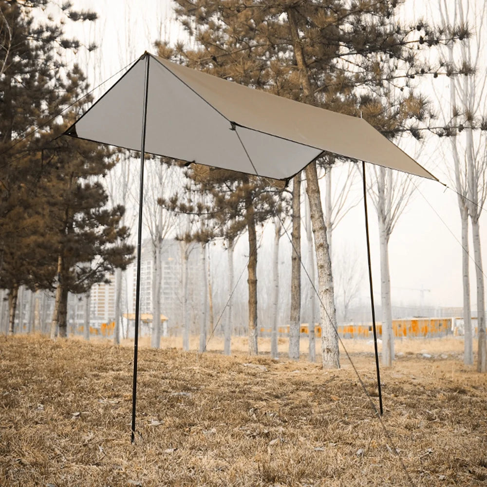 Waterproof Camping Tarp with Poles T1673