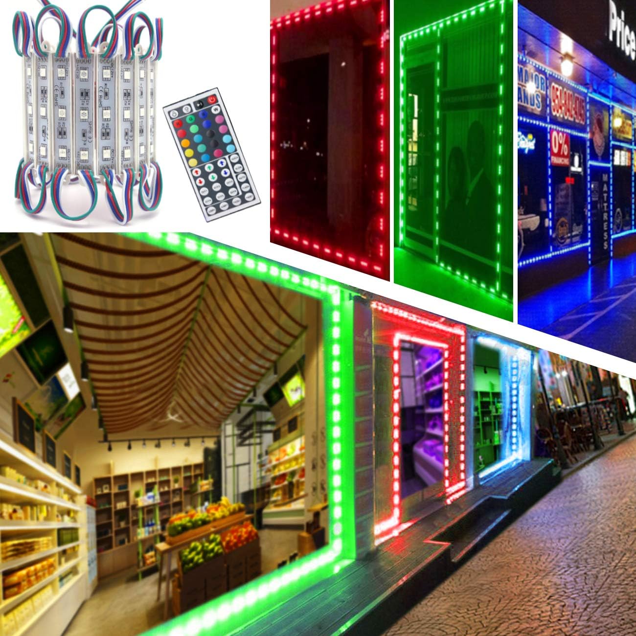 LED Storefront Lights, 80 Pieces Waterproof LED Light Module, 4 Set 5050 SMD LED Module (White Light) Pack of 2 R762