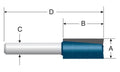 3/4 in. x 2-1/2 in. Carbide Tipped 2-Flute Straight Bit S906
