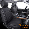 Blue Faux Leather Seat Covers Full Set X149625