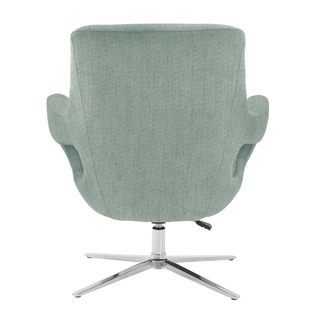 Spa Blue Fabric Adjustable Swivel Accent Chair H644