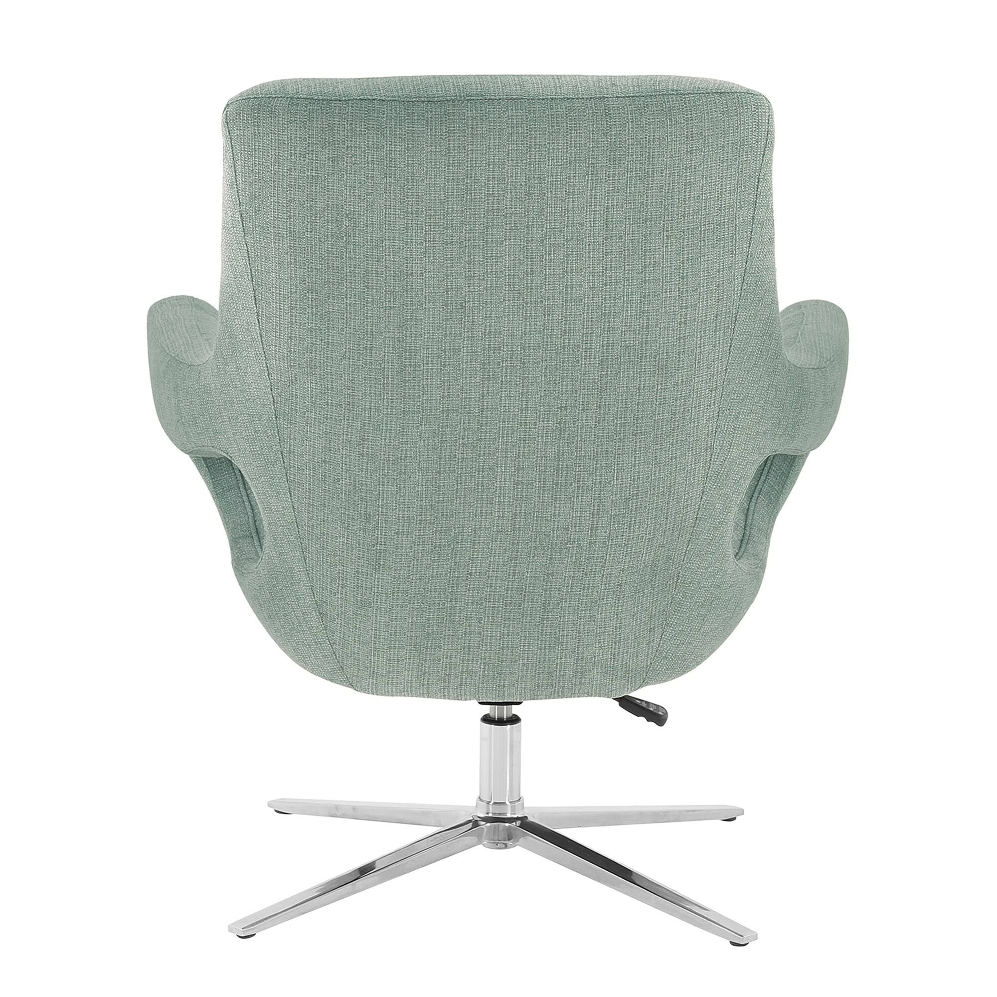 Spa Blue Fabric Adjustable Swivel Accent Chair H644
