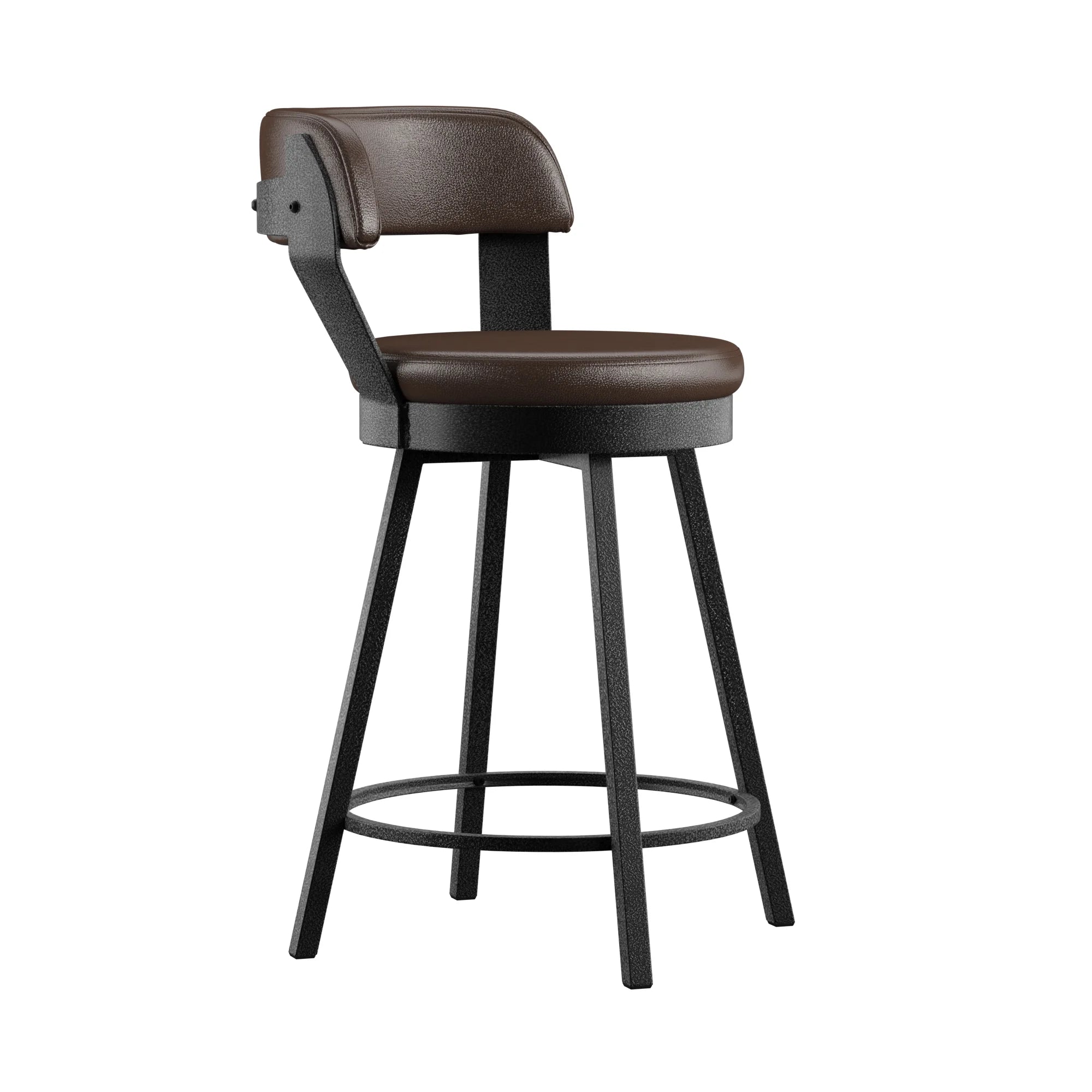 Brown Swivel Bar Stool, Set of 2 K479101