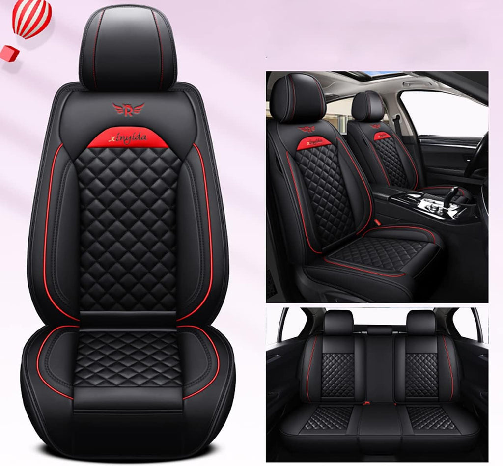 5pcs Faux Leather Car Seat Covers Full Set O9616