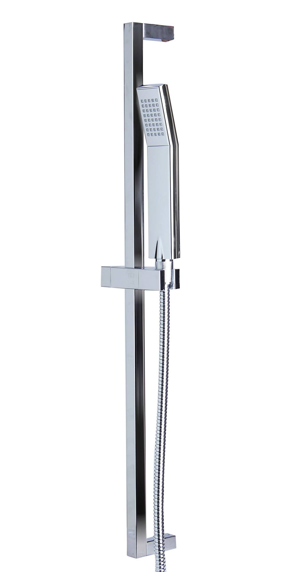 Polished Chrome Hand Held Shower Head Set with Hose G784