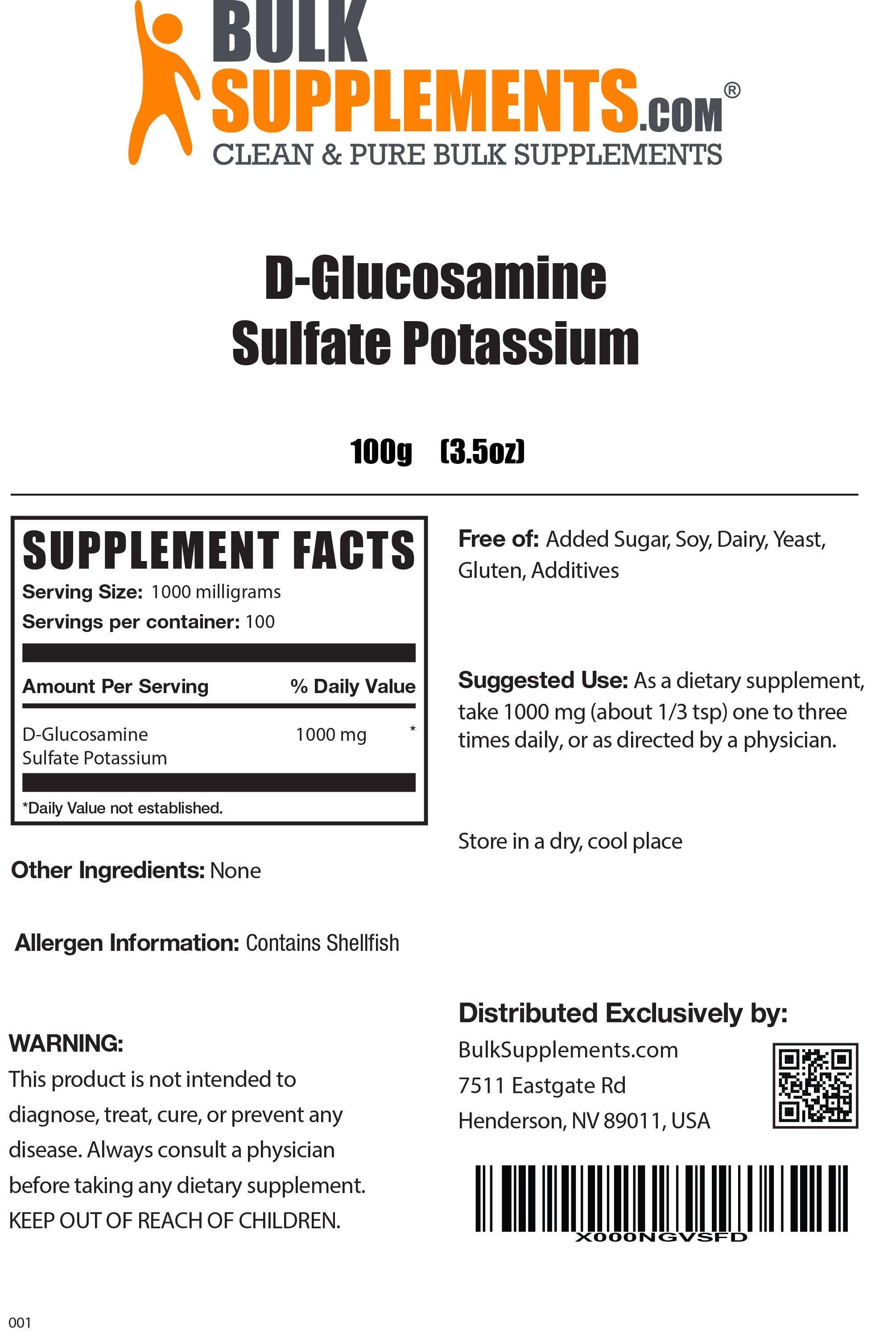 D-Glucosamine Sulfate Potassium Powder, 5kg Pure Powder N129812