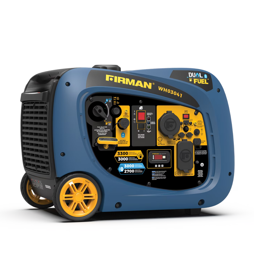 Dual Fuel Inverter Portable Generator 3300/3000W Recoil Start X543