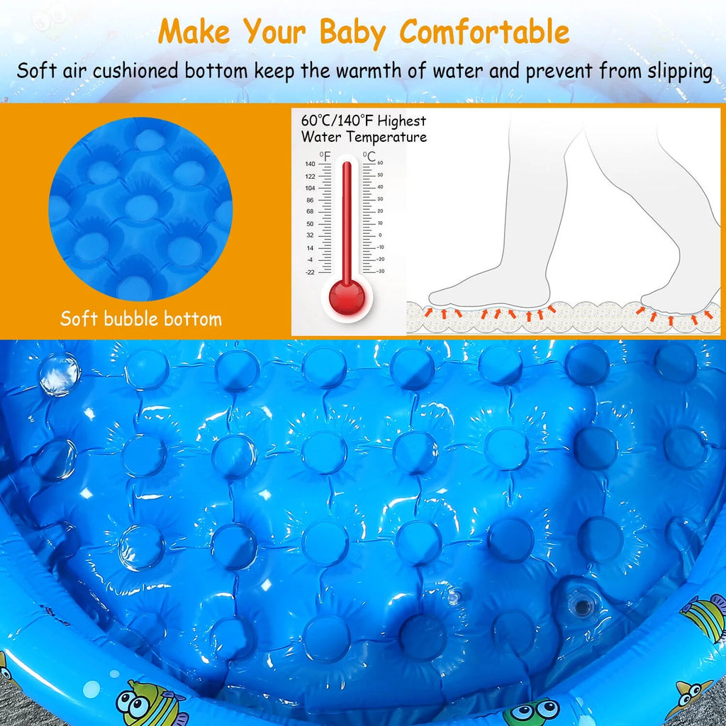 Inflatable Swimming Pool for 3 Kids 51" L349943
