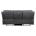Grey Double Lay Flat Reclining Sofa with Drop-Down Table A4280