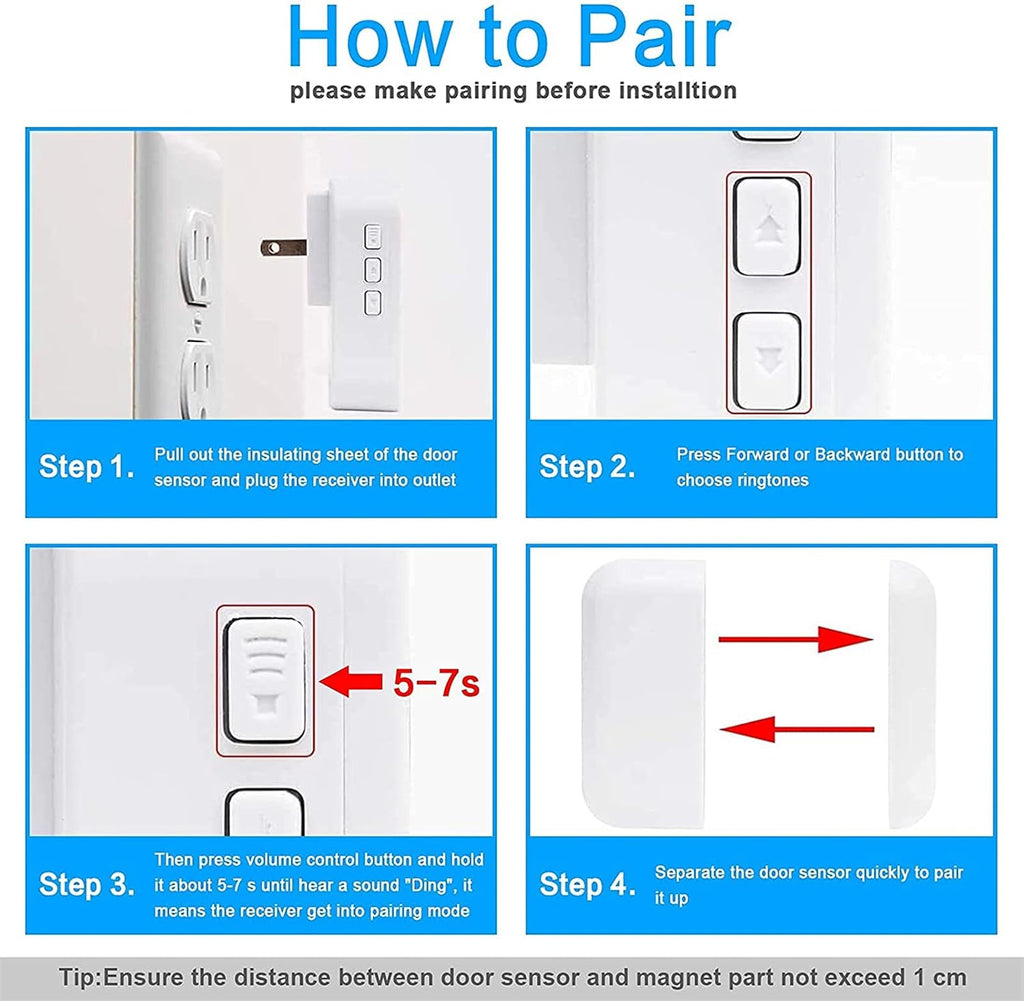 Wireless Magnetic Door Window Chime Pack of 2 S6120