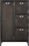 Metal Storage Cabinet with 4 Doors, 47 Height Steel Cabinet with Lockable Doors R39810
