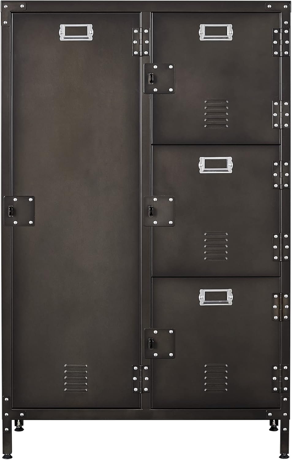 Metal Storage Cabinet with 4 Doors, 47 Height Steel Cabinet with Lockable Doors R39810
