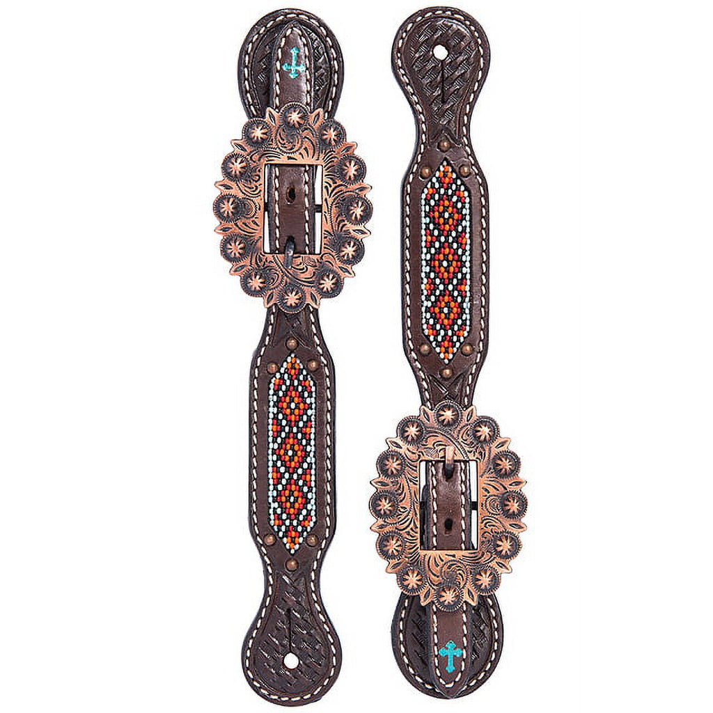 Dark Oil Ladies Spur Straps Y6954