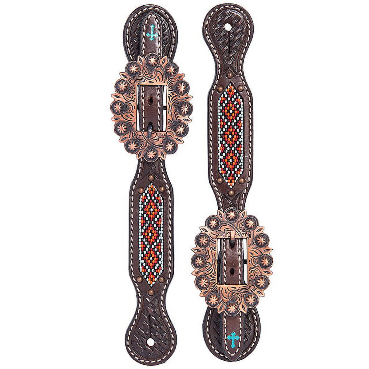 Dark Oil Ladies Spur Straps Y6954
